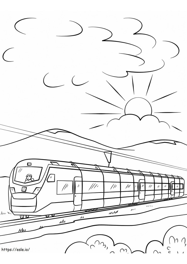 Intercity High Speed Train coloring page