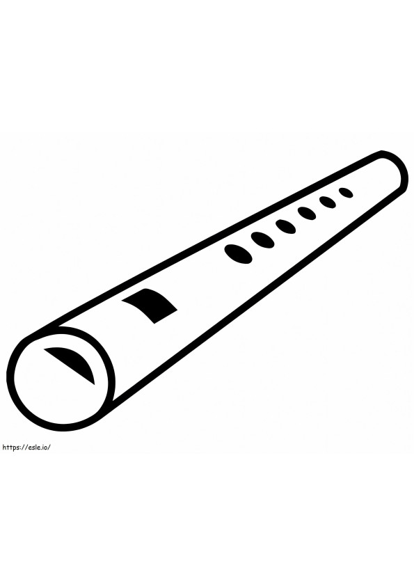 Simple Flute 3 coloring page
