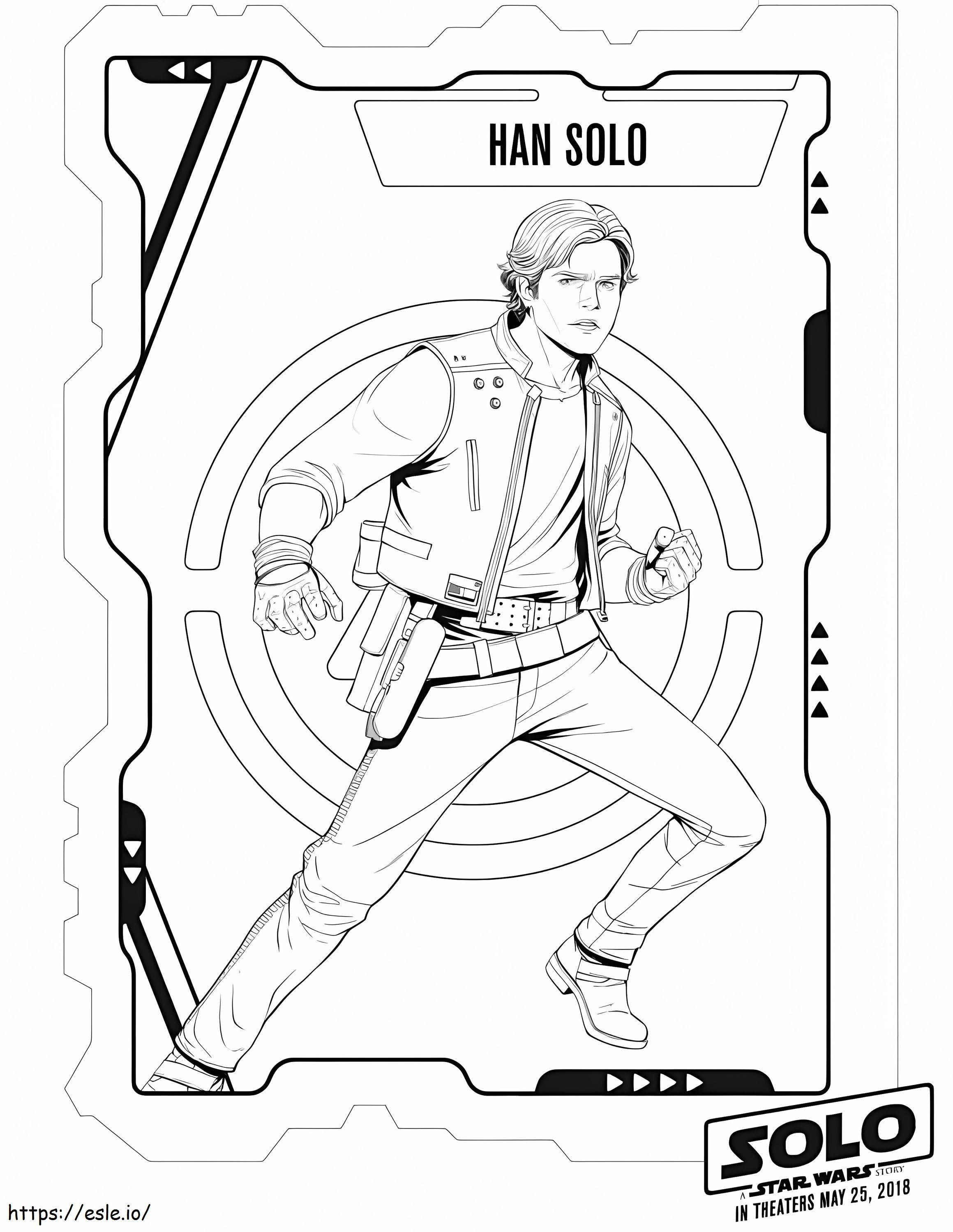 Han Solo di Star Wars da colorare