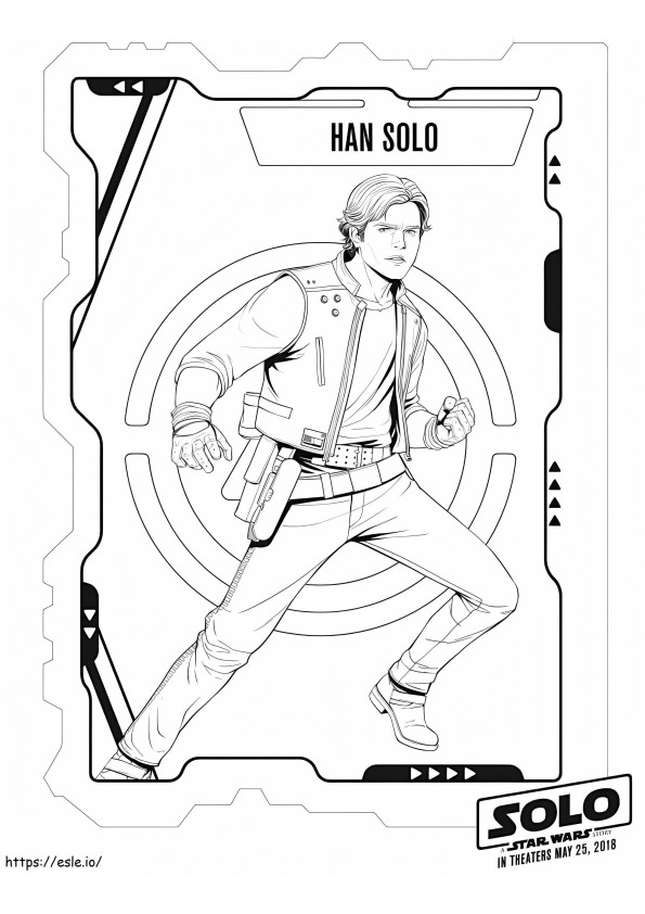 Guerra de las Galaxias Han Solo para colorear