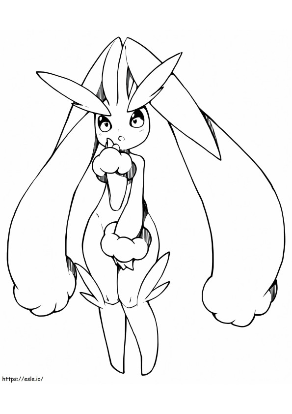 Lovely Lopunny coloring page