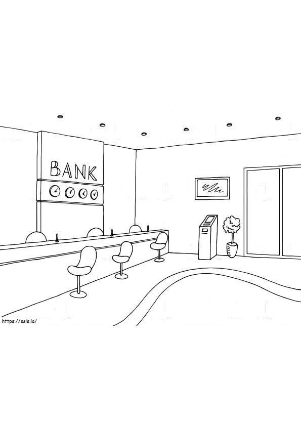 In The Bank coloring page