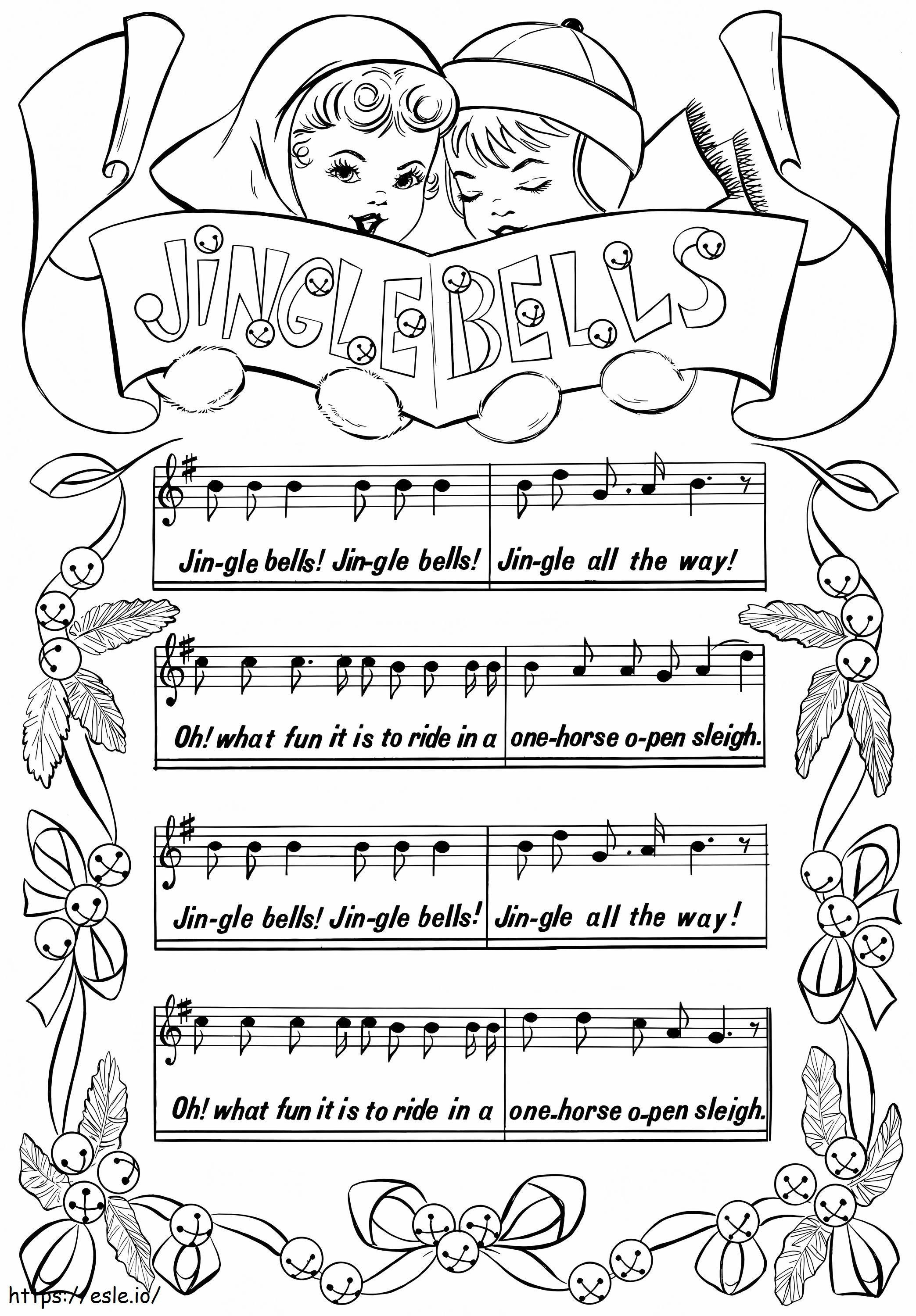 1541725499 Jingle Bells Partituras Gráficasfairy para colorir