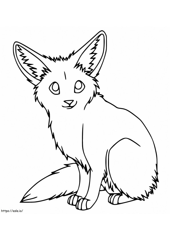 Naughty Fennec Fox coloring page