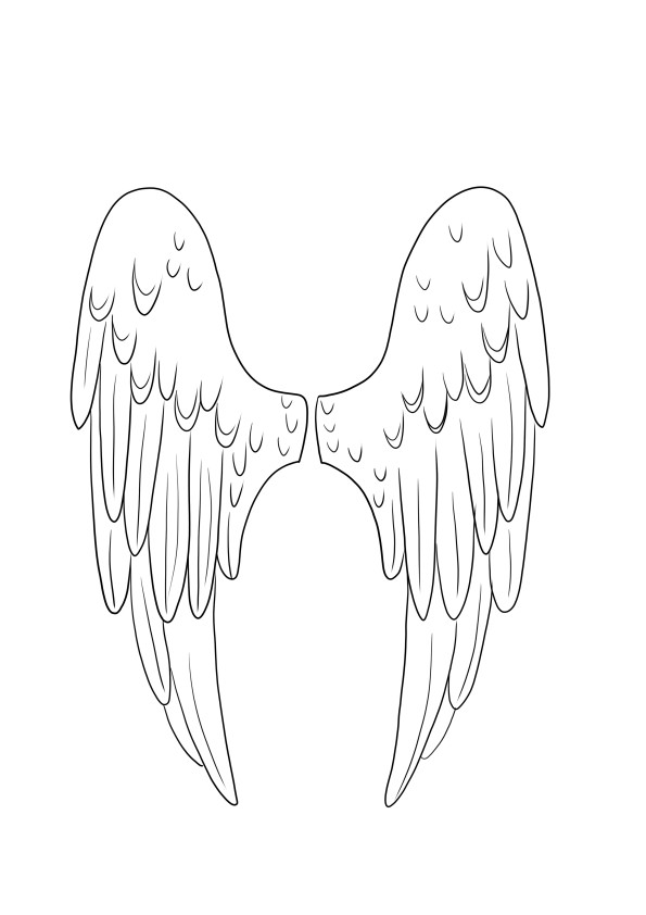 Angel wings to download or print for free for kids