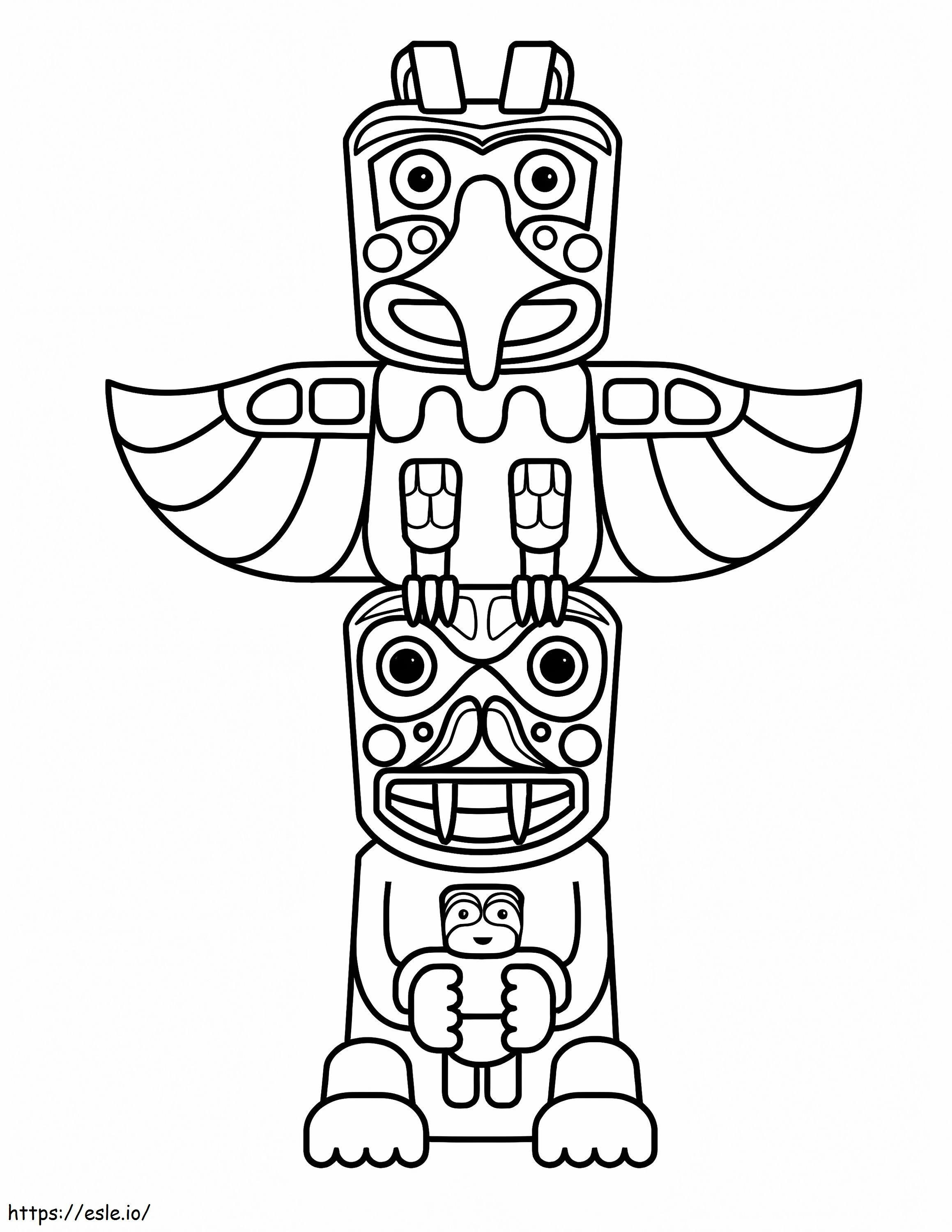 Native American Totem coloring page