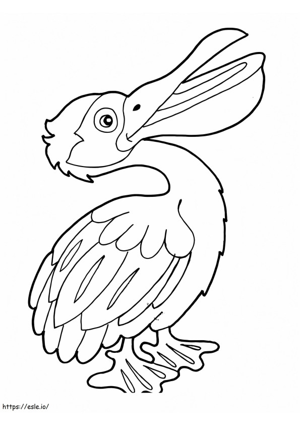 Pelican imprimabil de colorat