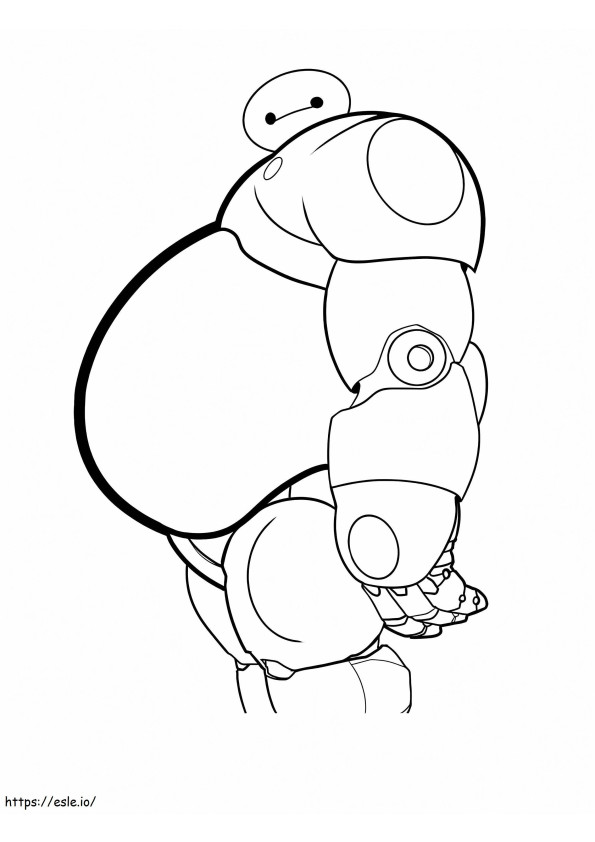 Funny Baymax coloring page