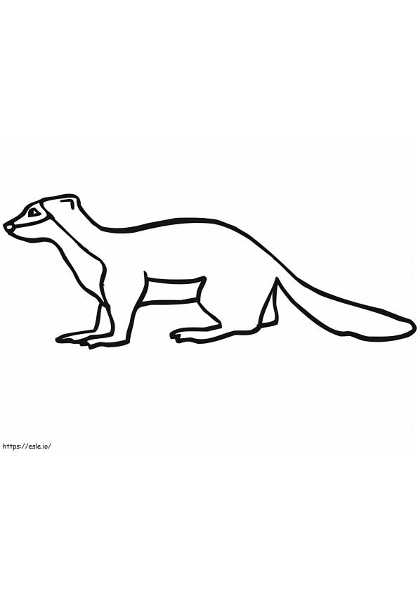 A Simple Weasel coloring page