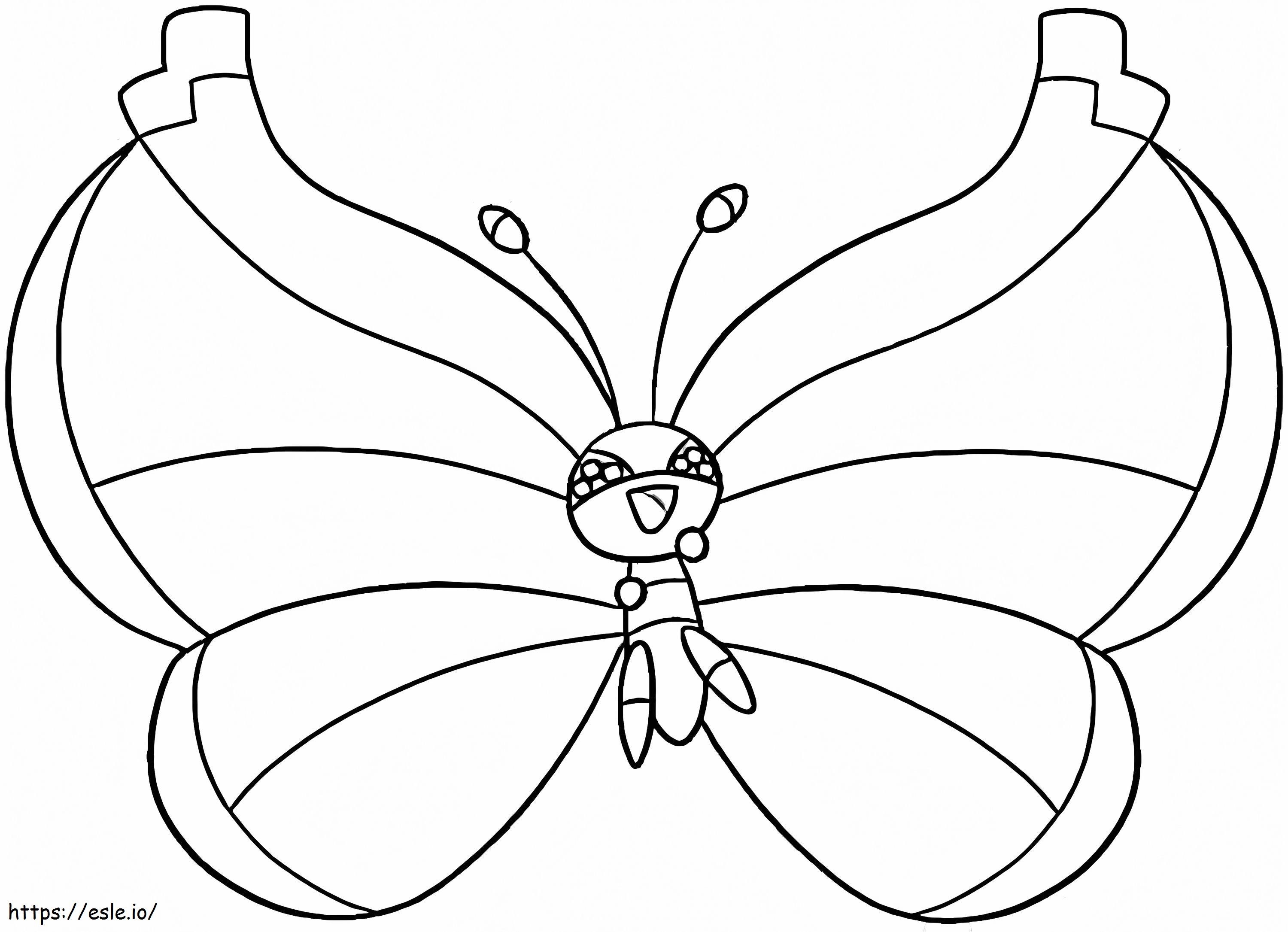 Printable Vivillon Pokemon coloring page