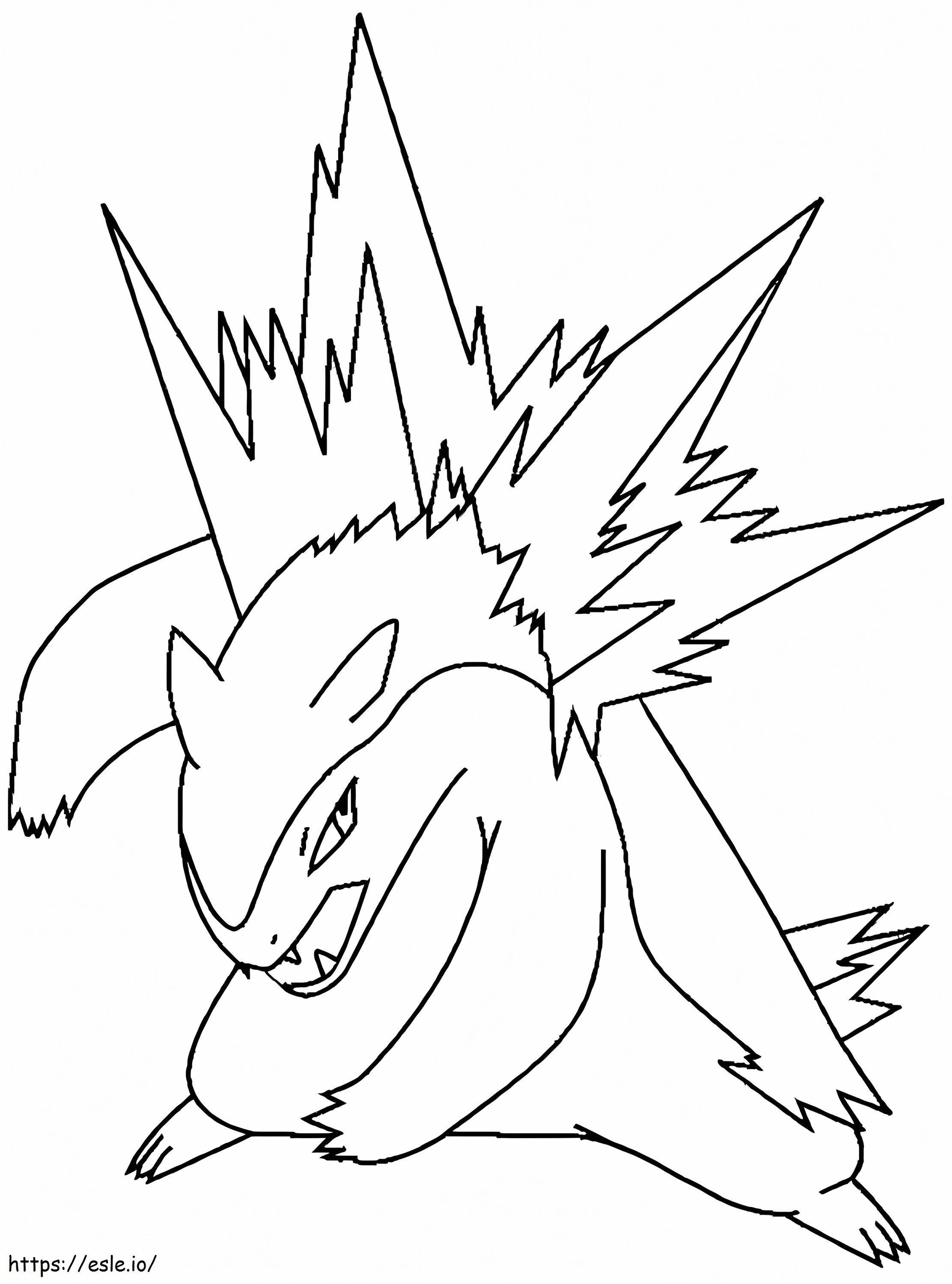 Typhlosion Pokemon imprimabil de colorat