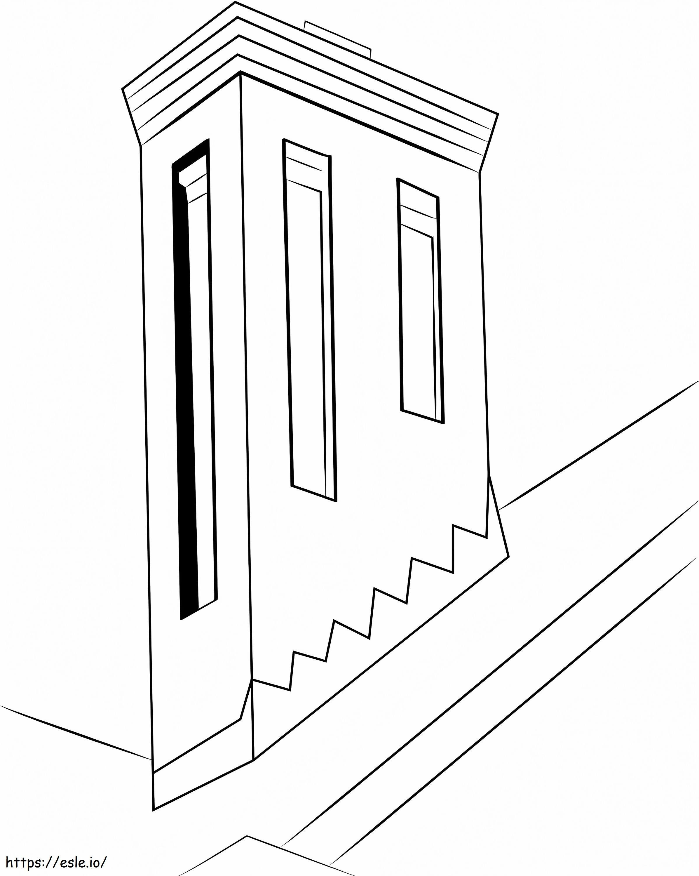 Chimney Button Brick coloring page
