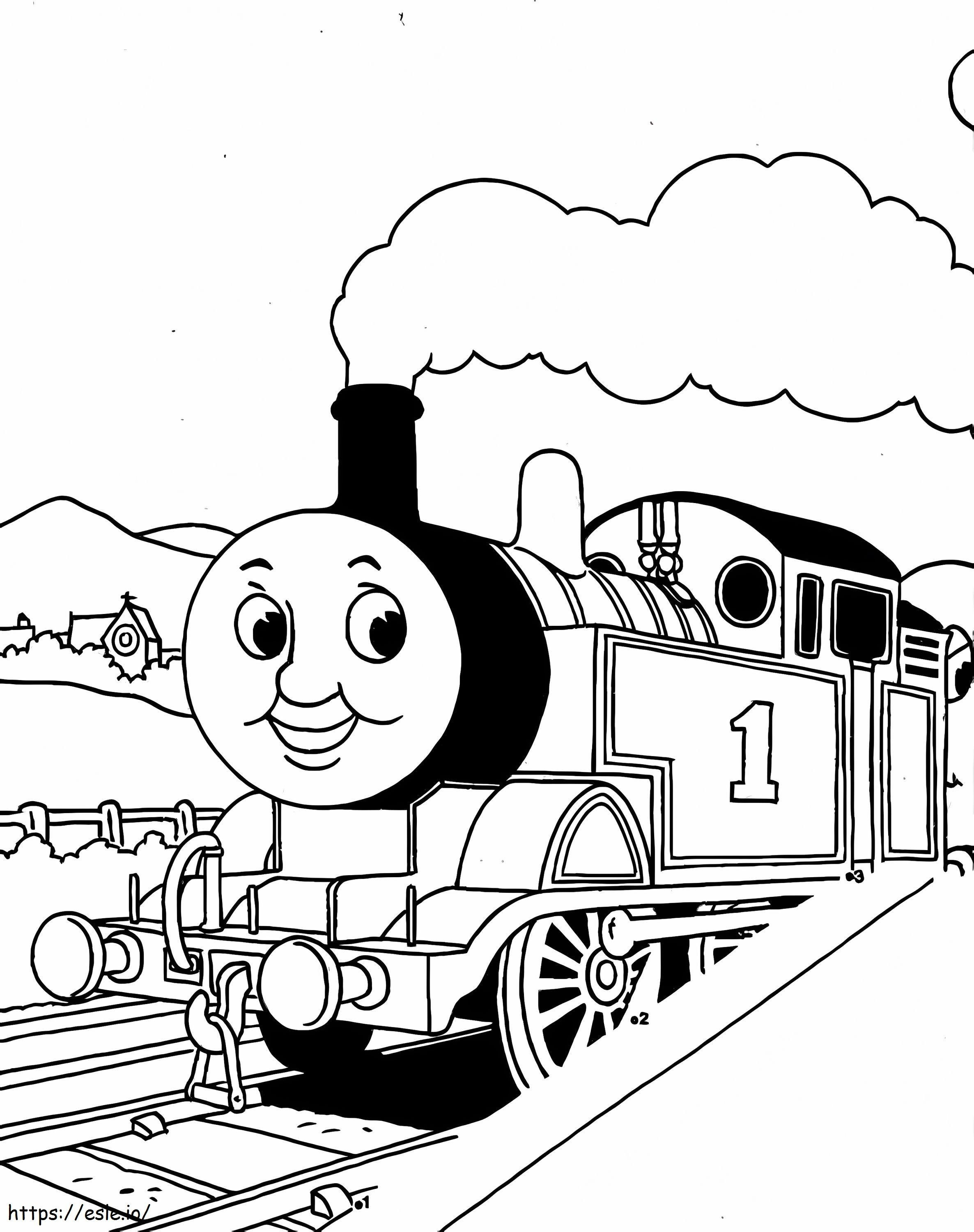 Coloriage Thomas le train 2 à imprimer dessin