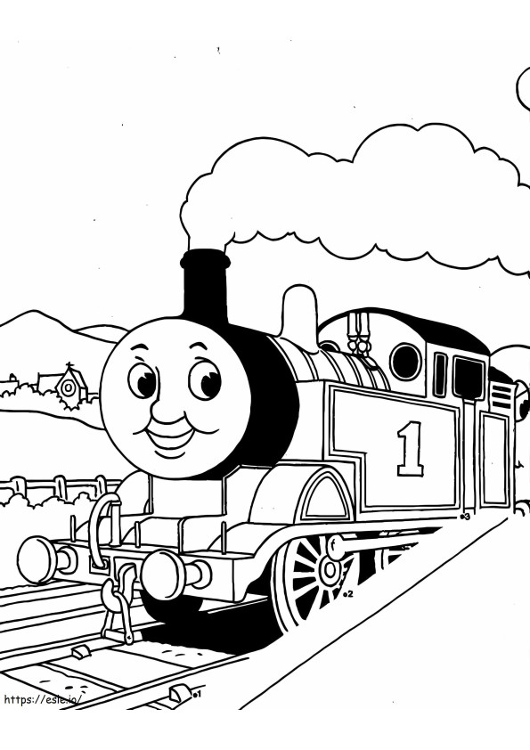 Coloriage Thomas le train 2 à imprimer dessin