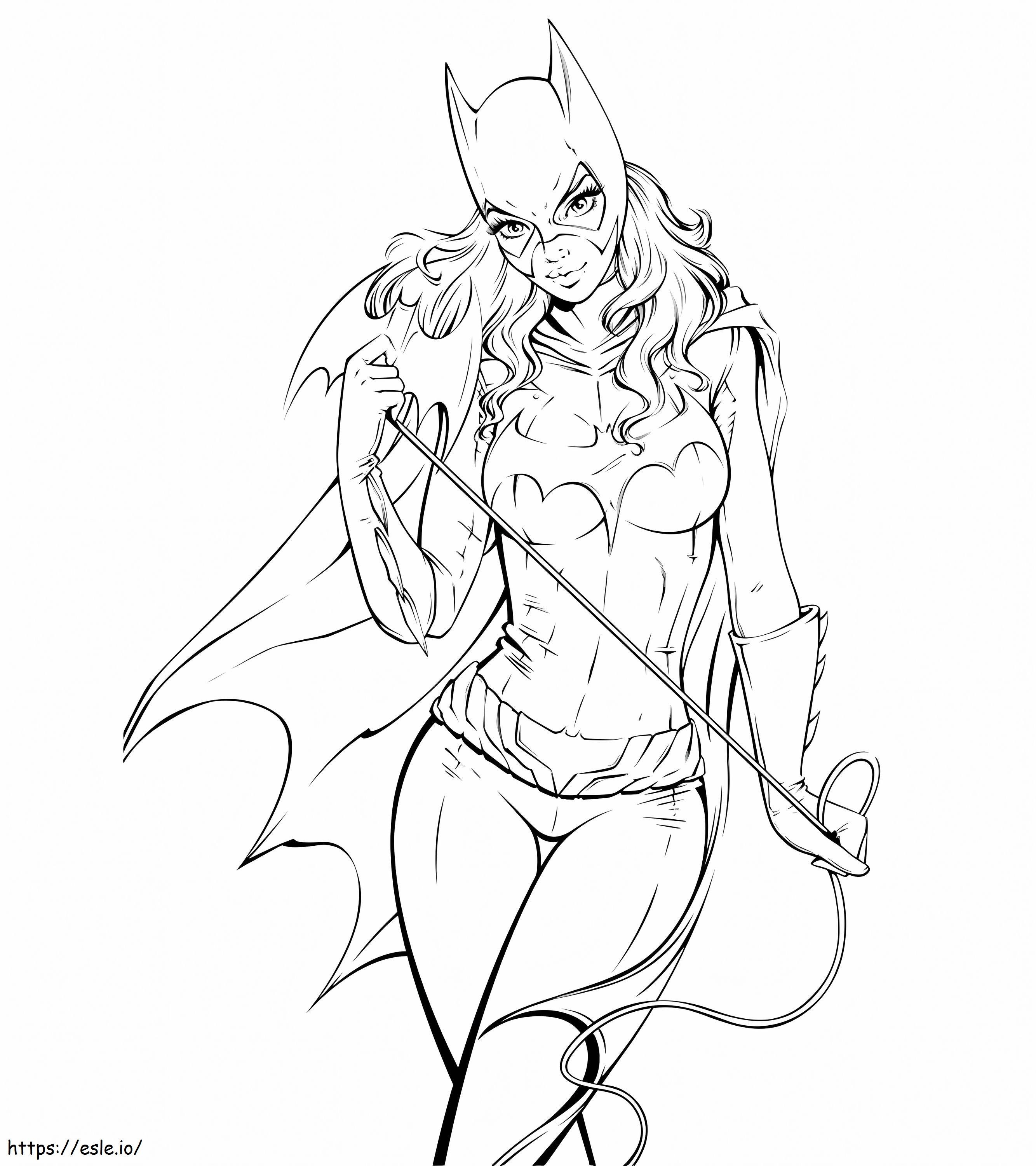 Batgirl Boyama Sayfası - Ücretsiz Yazdırılabilir