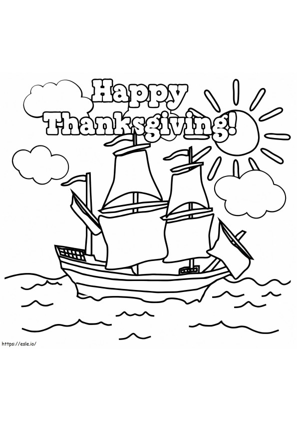 Thanksgiving-Mayflower ausmalbilder