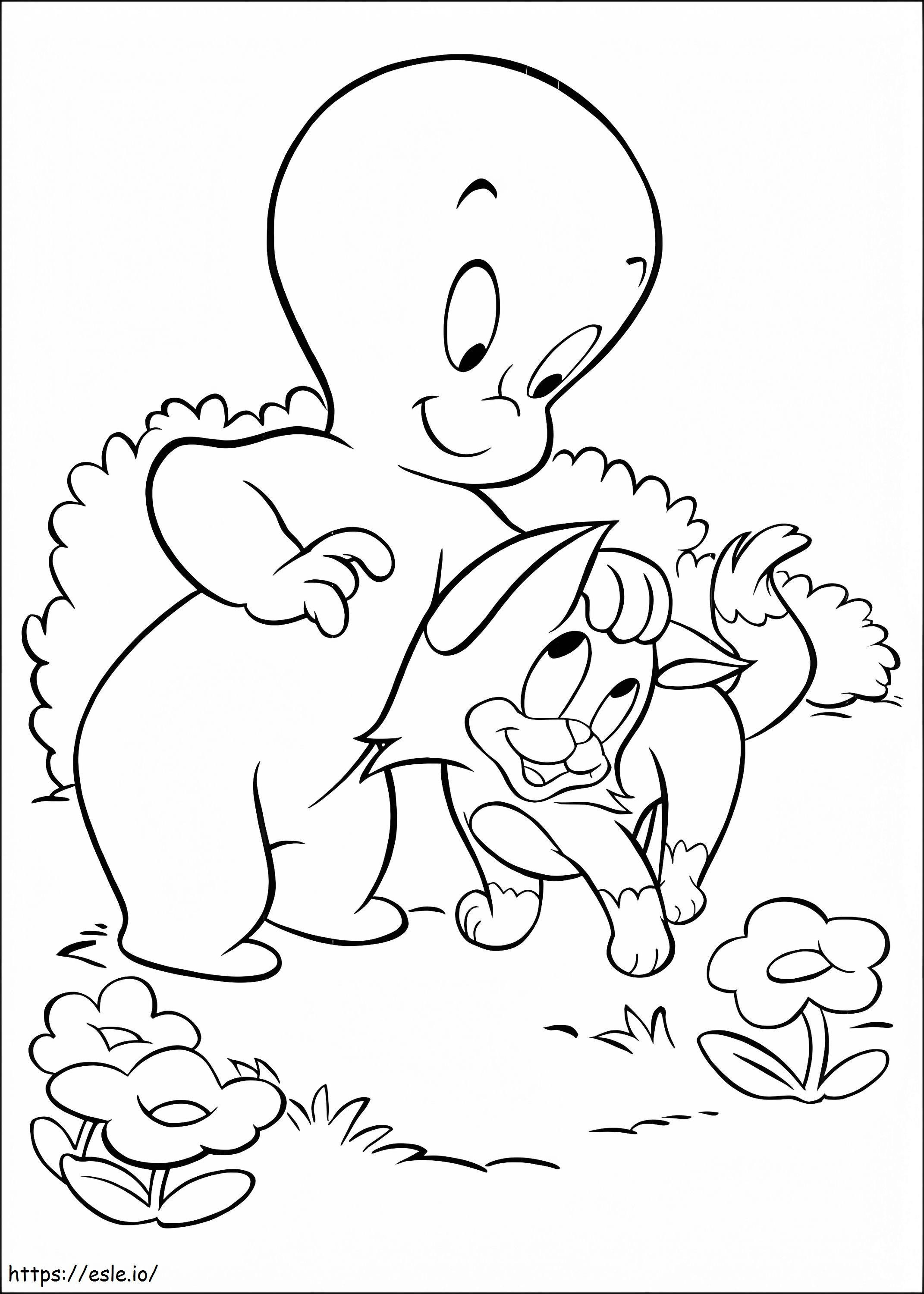 1534388290 Casper And Cat A4 coloring page