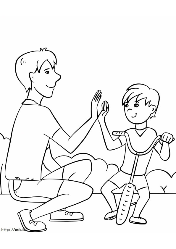 Awesome Father And Son coloring page