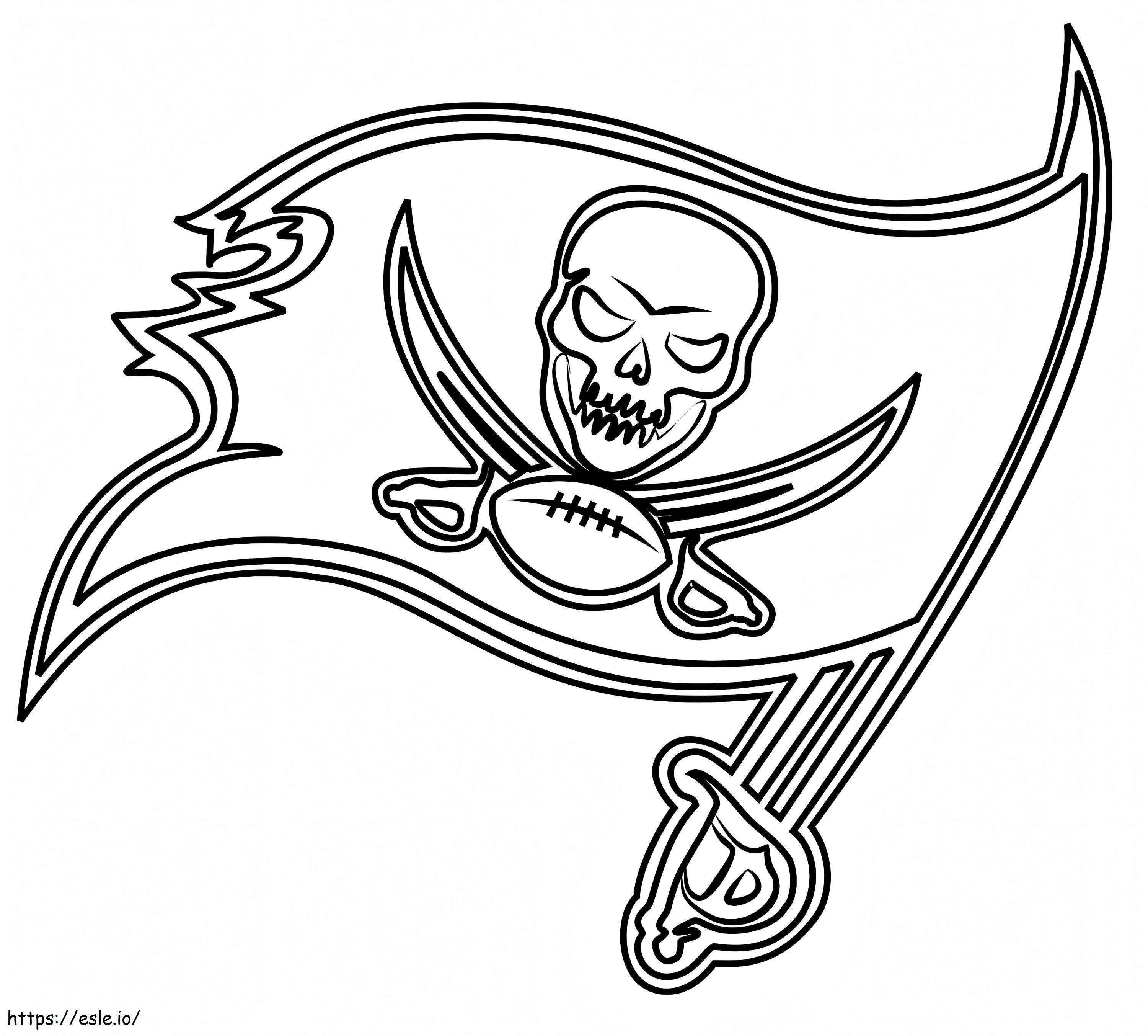 Coloriage Logo des Buccaneers de Tampa Bay à imprimer dessin