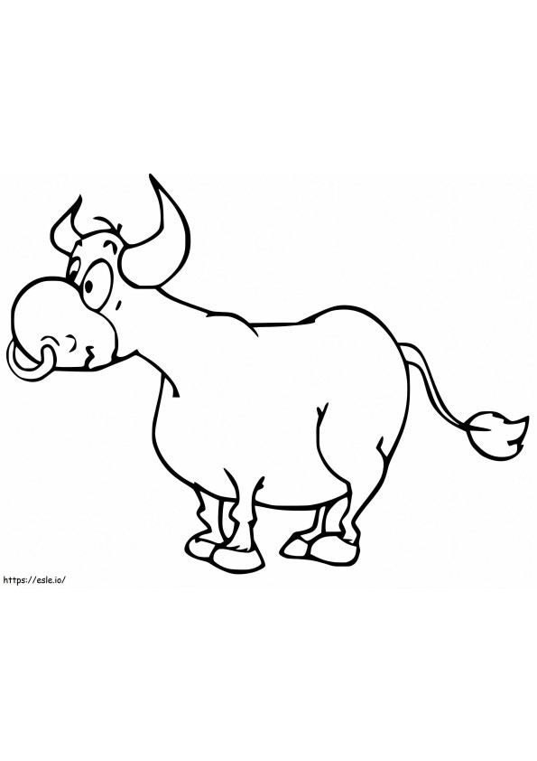 Funny Bull coloring page