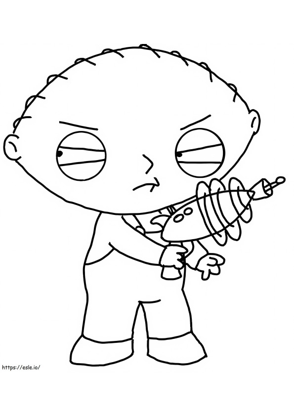 Stewie Griffin Con Arma coloring page