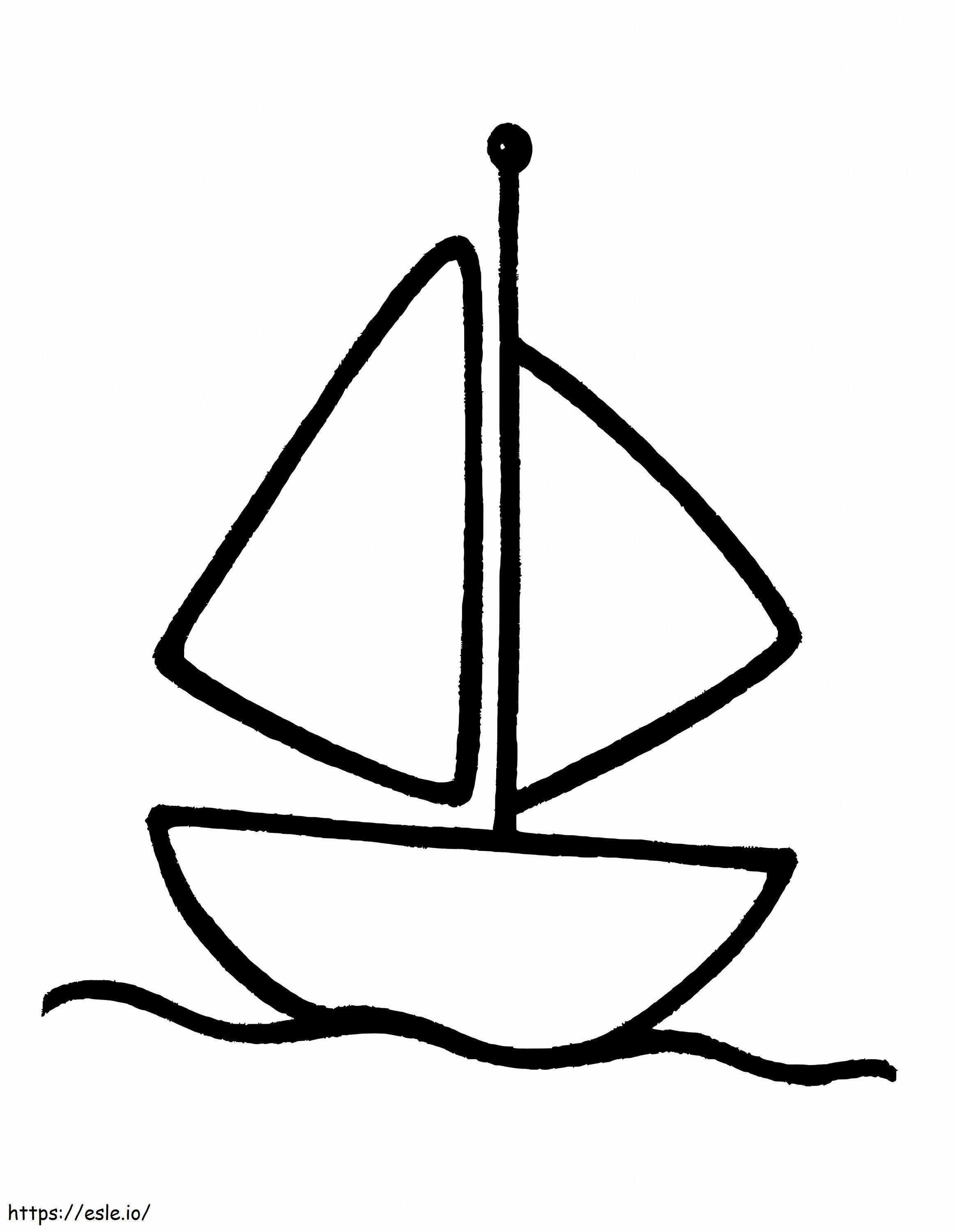 Sailboat For Kids coloring page