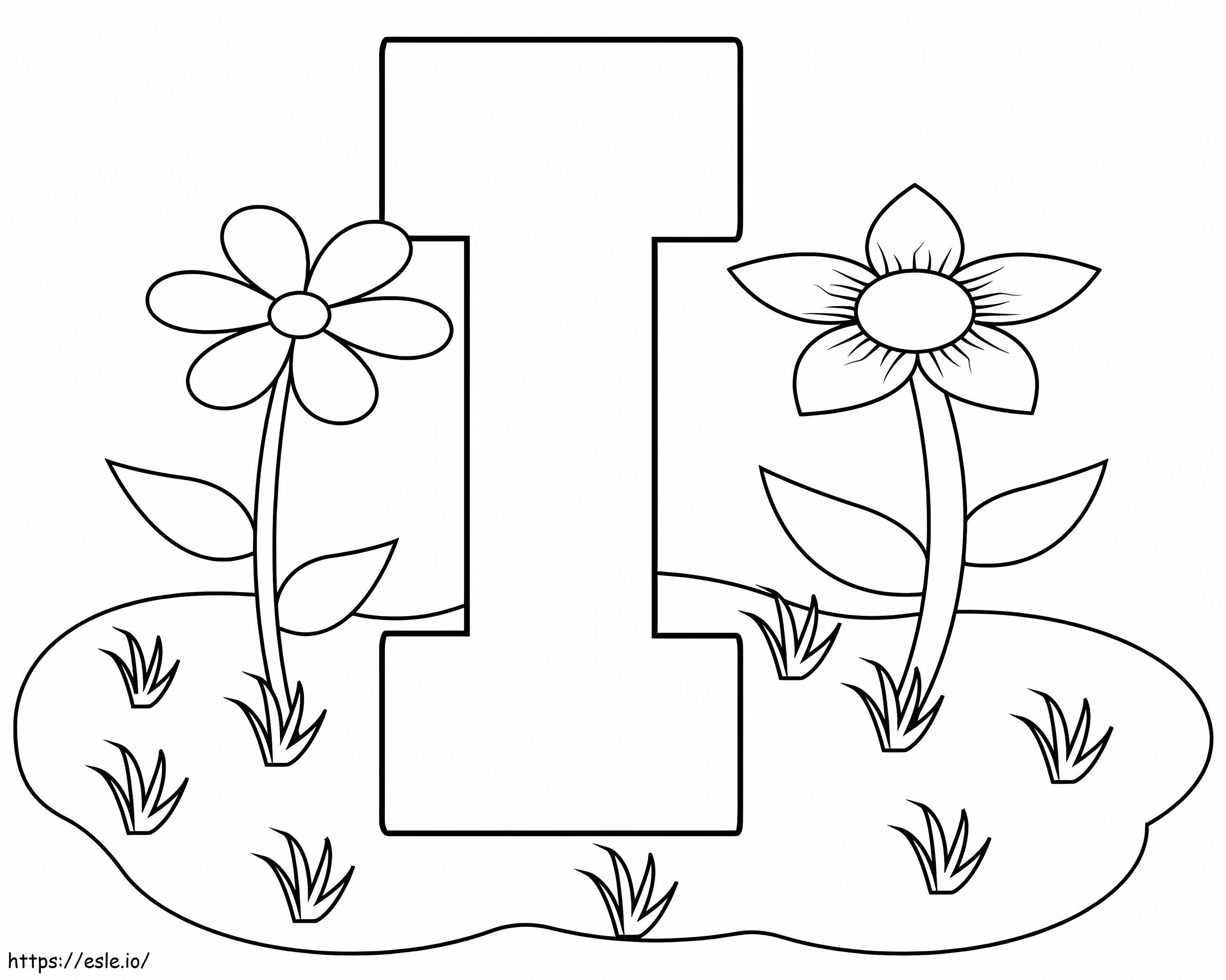 Letter I 10 coloring page
