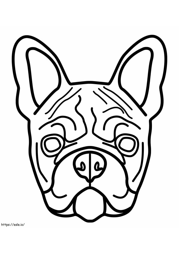 Bulldog Head coloring page