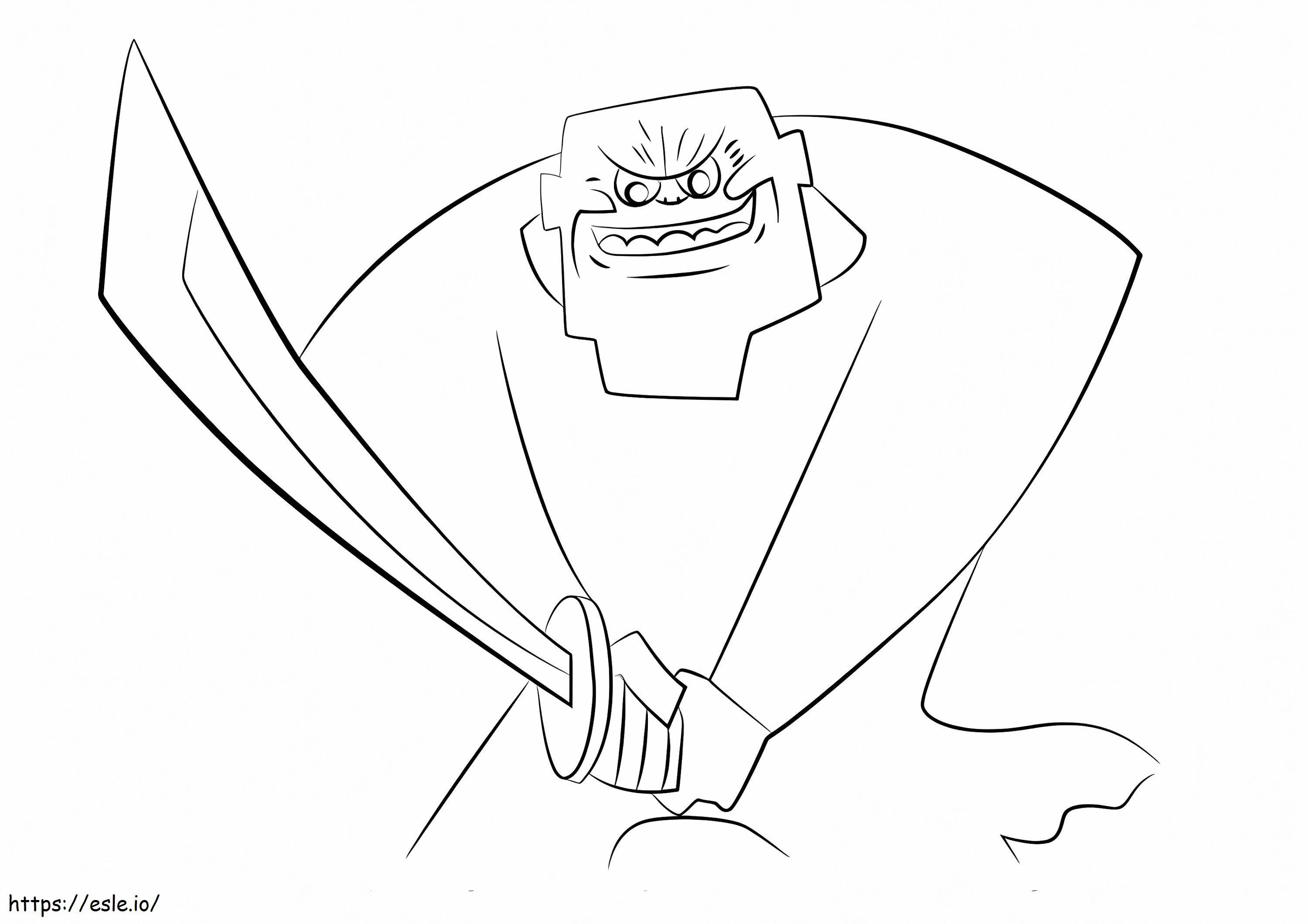 The Guardian From Samurai Jack coloring page
