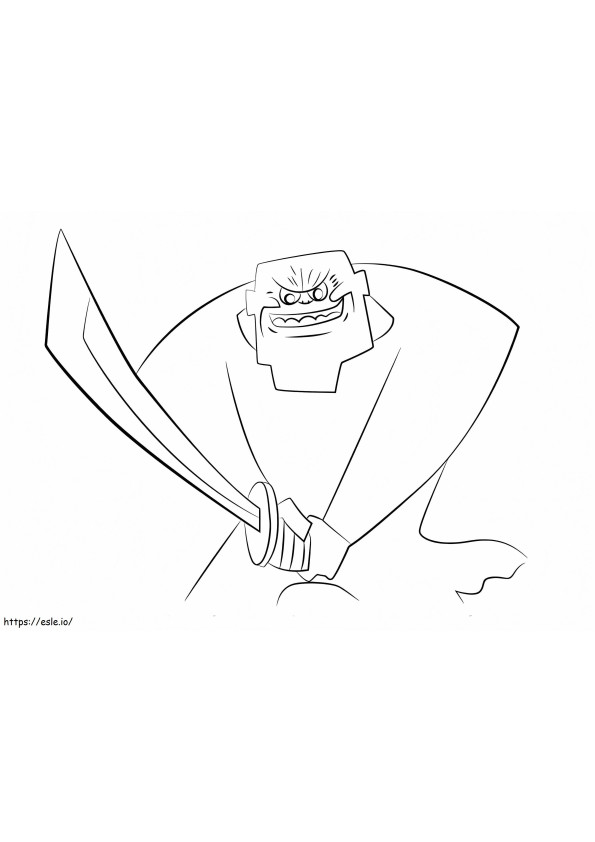 O Guardião de Samurai Jack para colorir