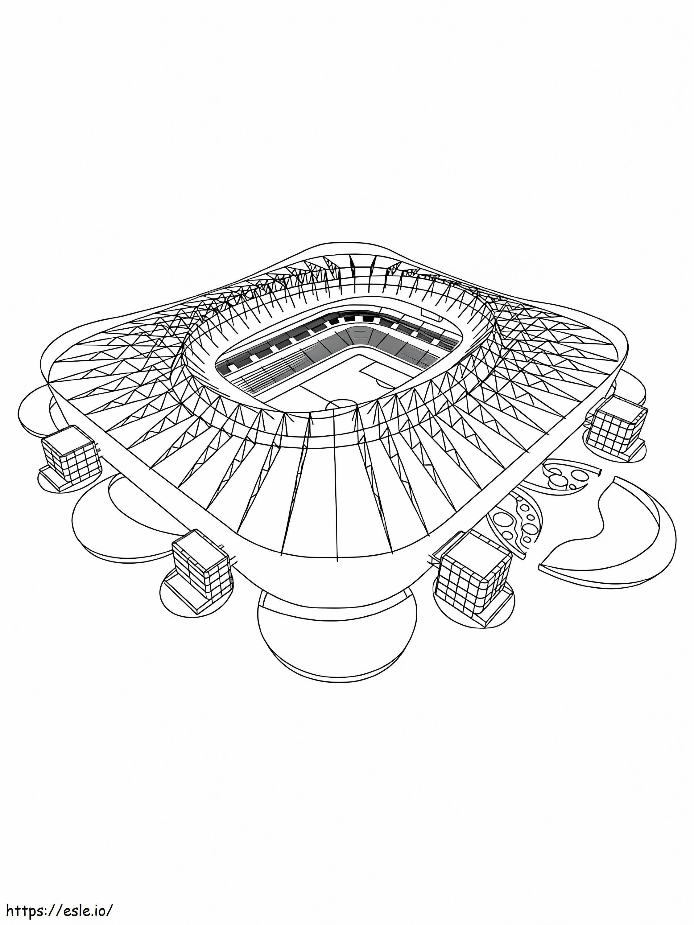 Coloriage Grand stade de football à imprimer dessin