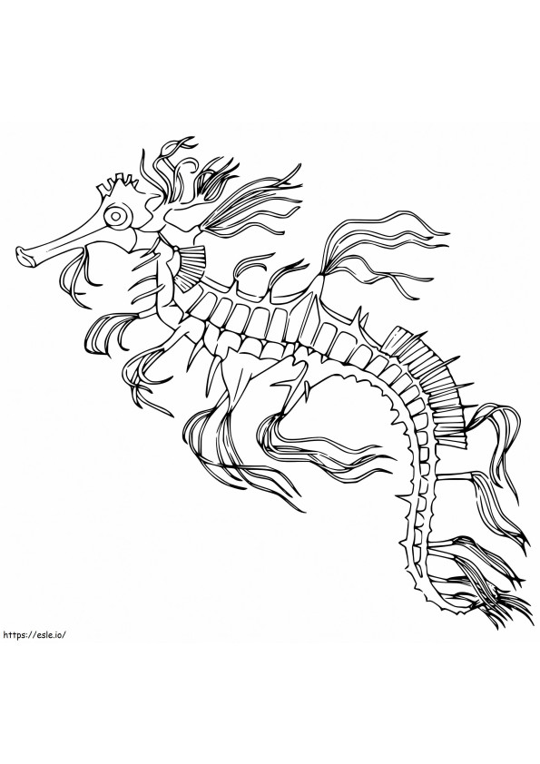 Coloriage Dragon de mer imprimable à imprimer dessin