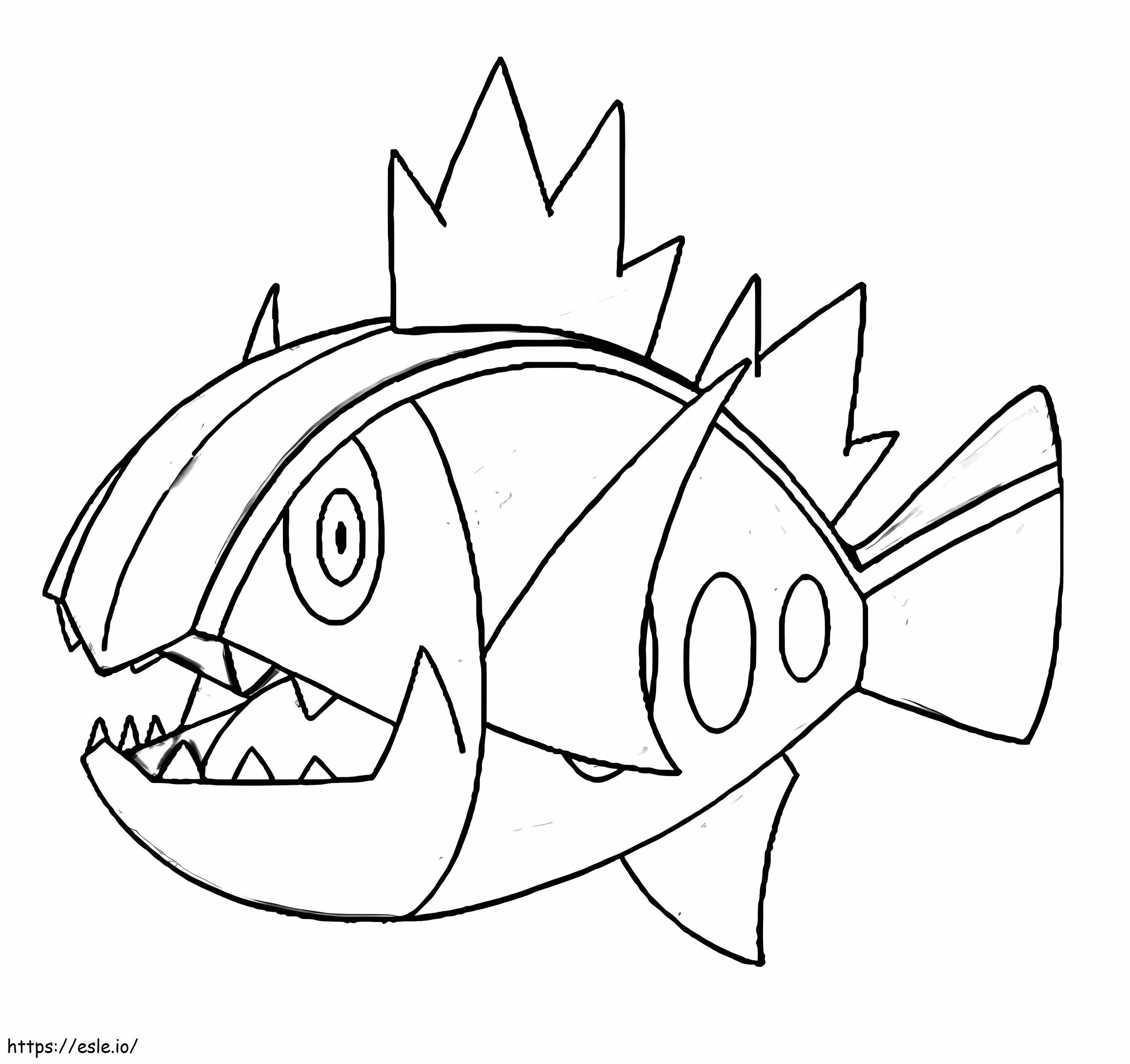 Basculin Pokemon 2 coloring page