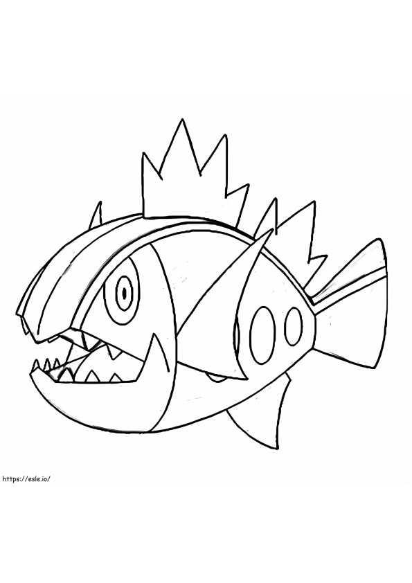 Basculin Pokemon 2 coloring page