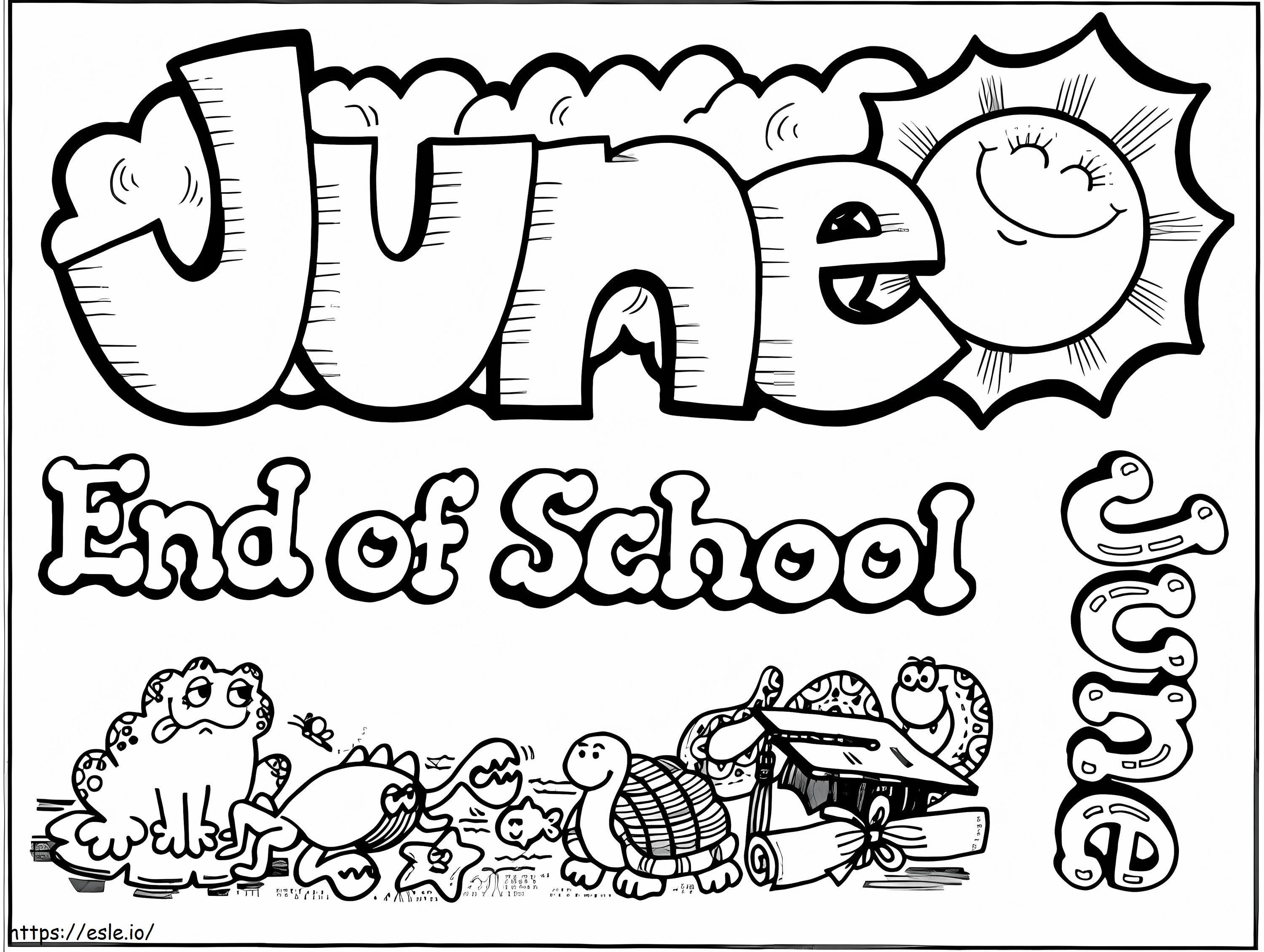 End Of School coloring page
