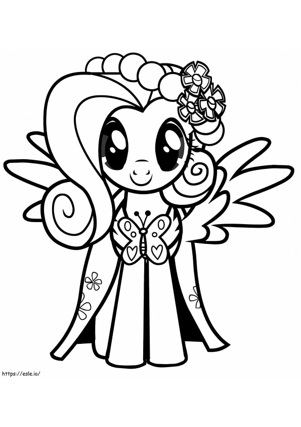 Fluttershy 4 coloring page