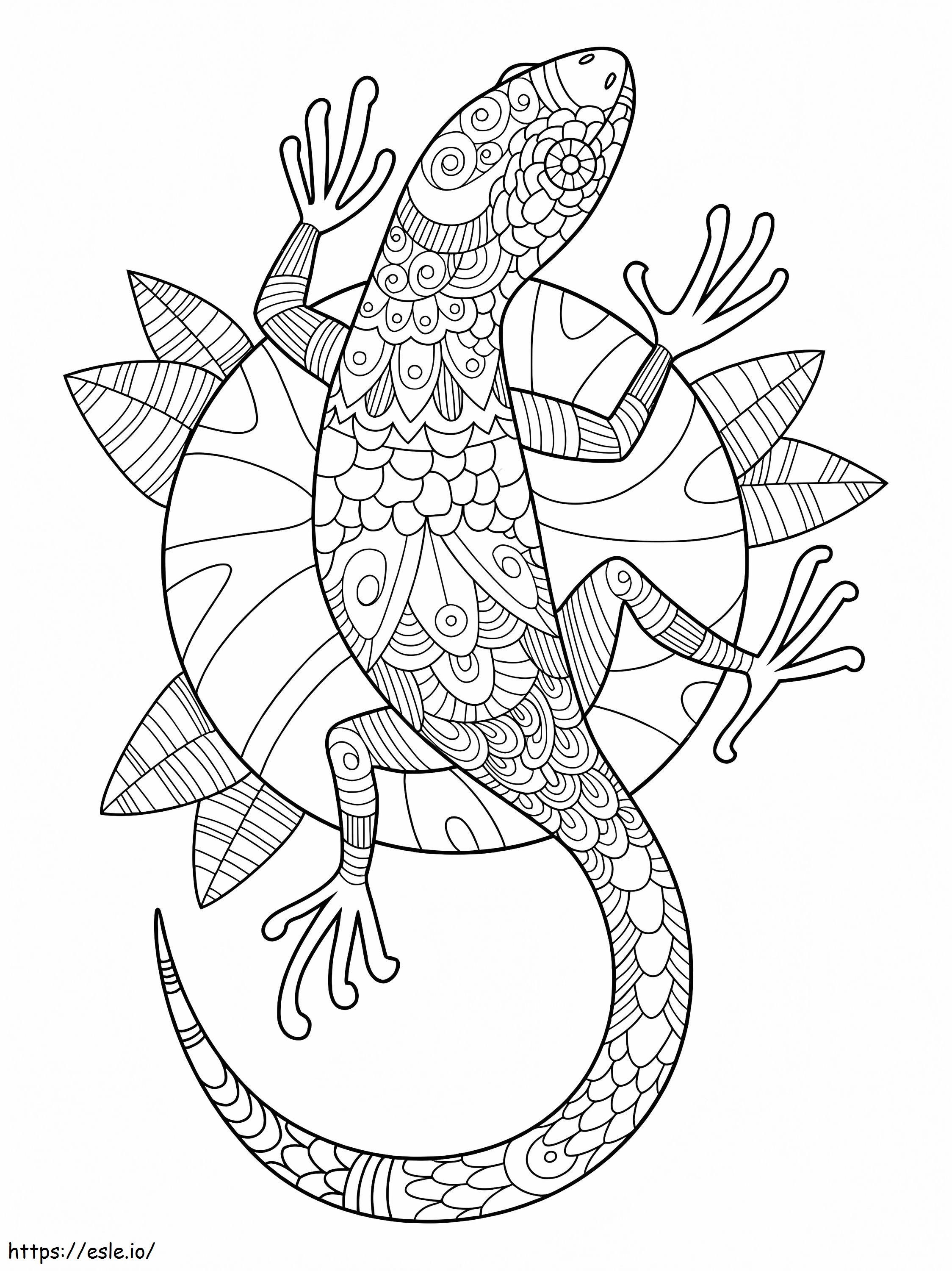 Hard Lizard 1 coloring page