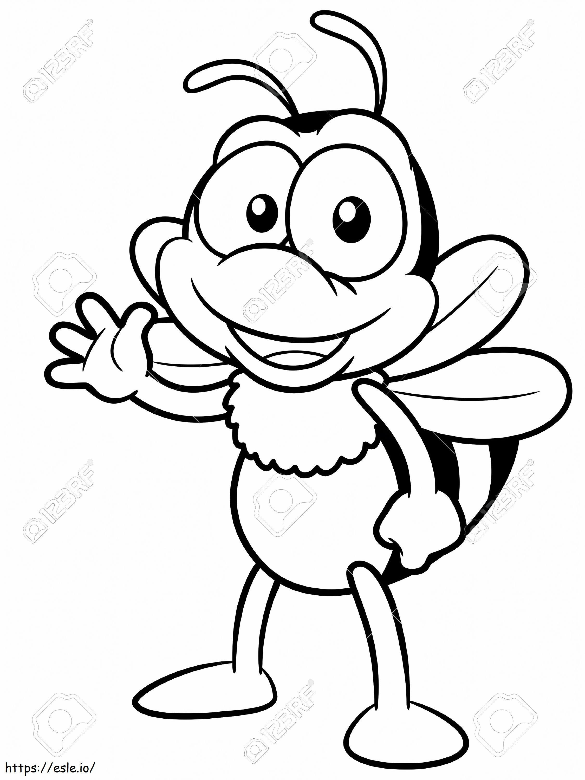 1571359405_17813670 Illustration eines Cartoon-Bienen-Malbuchs ausmalbilder