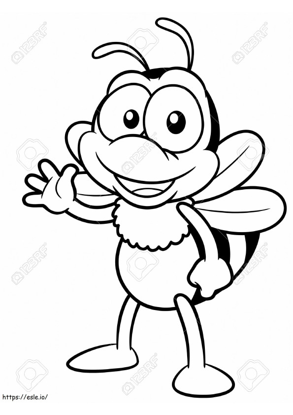 1571359405_17813670 Illustrazione del libro da colorare dell'ape del fumetto da colorare