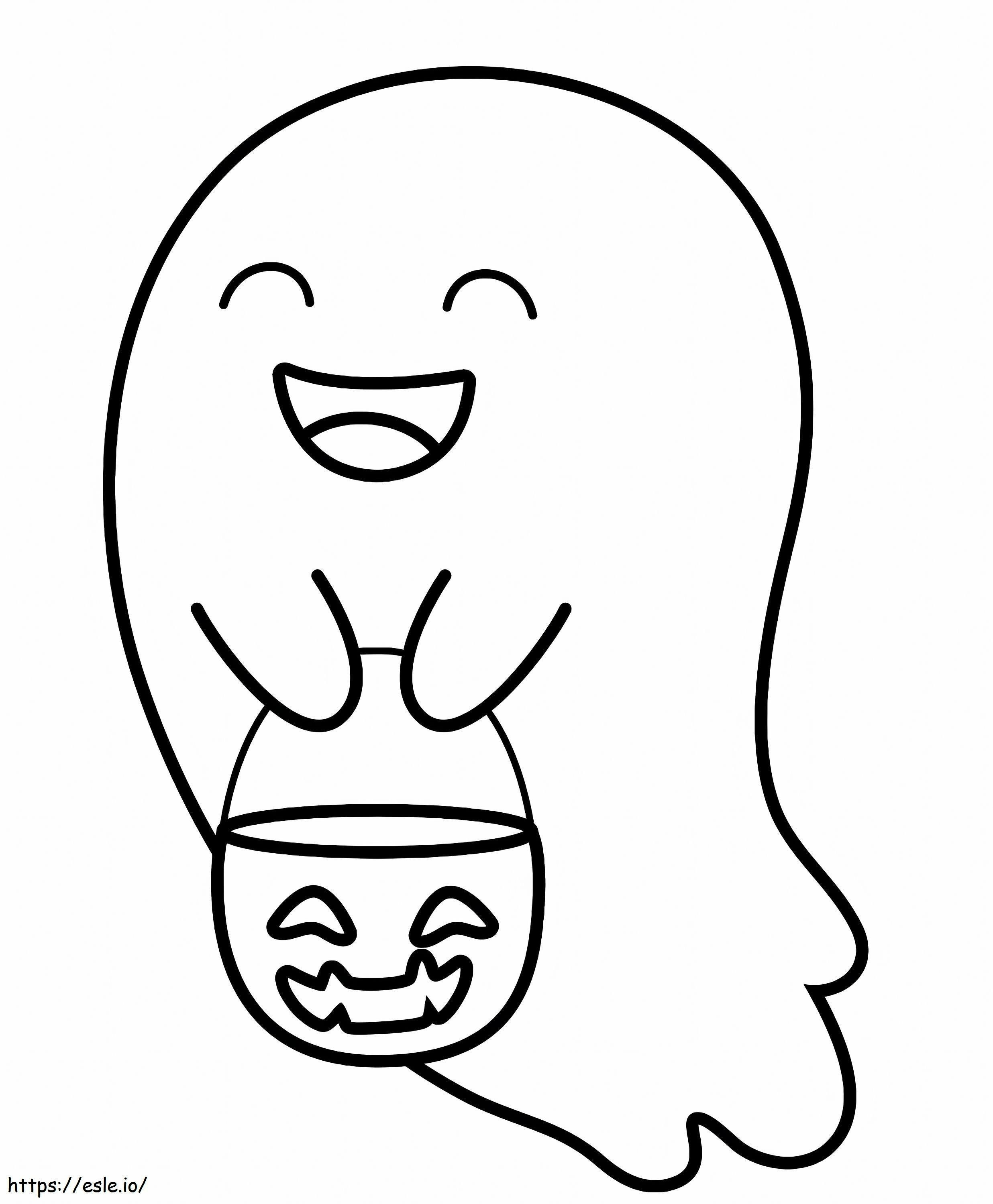 Halloween Trick Treat Cute Ghost coloring page