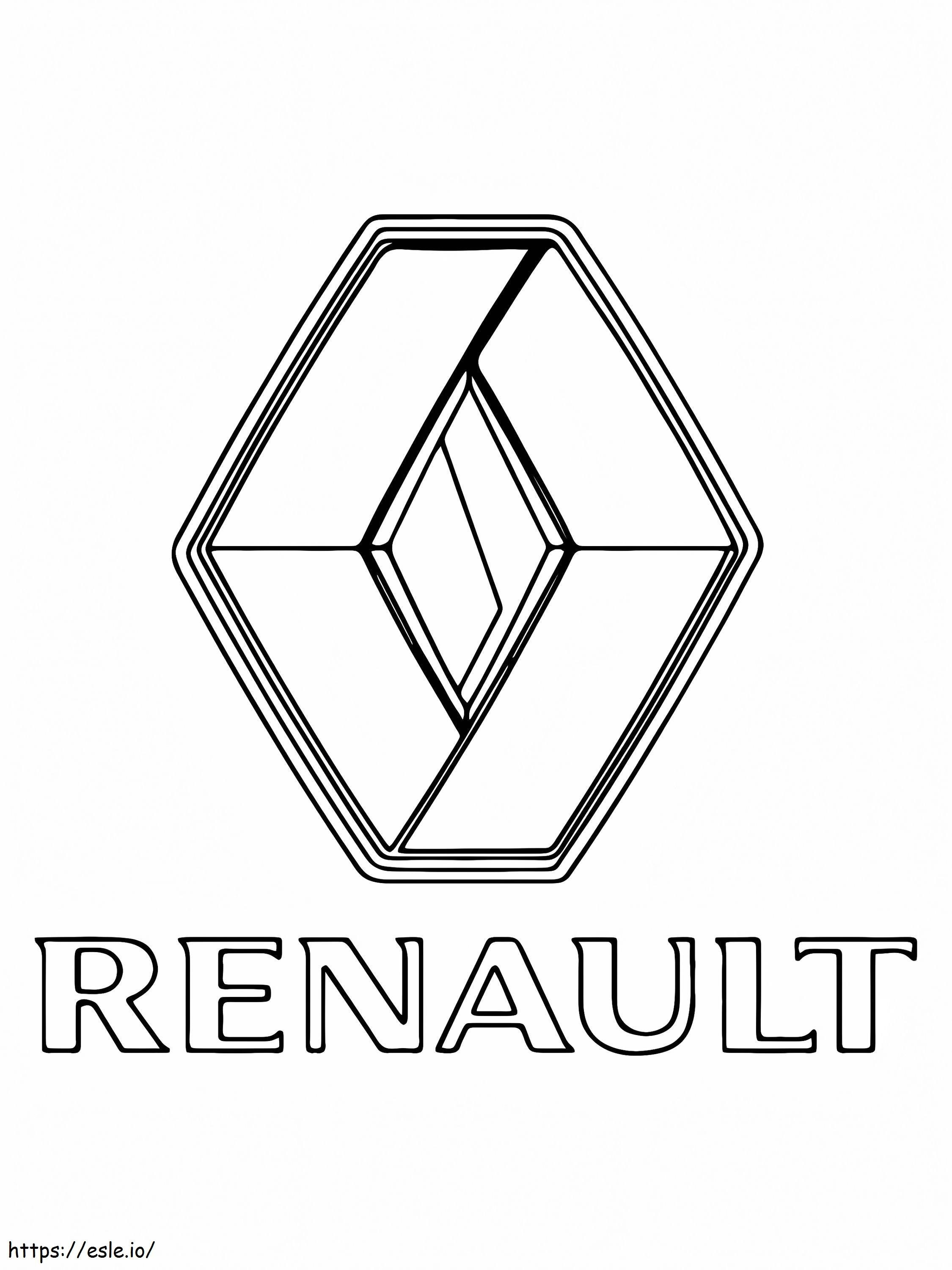 Logo dell'auto Renault da colorare