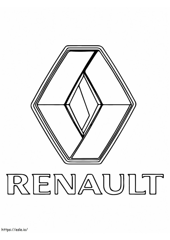 Coloriage Logo de voiture Renault à imprimer dessin