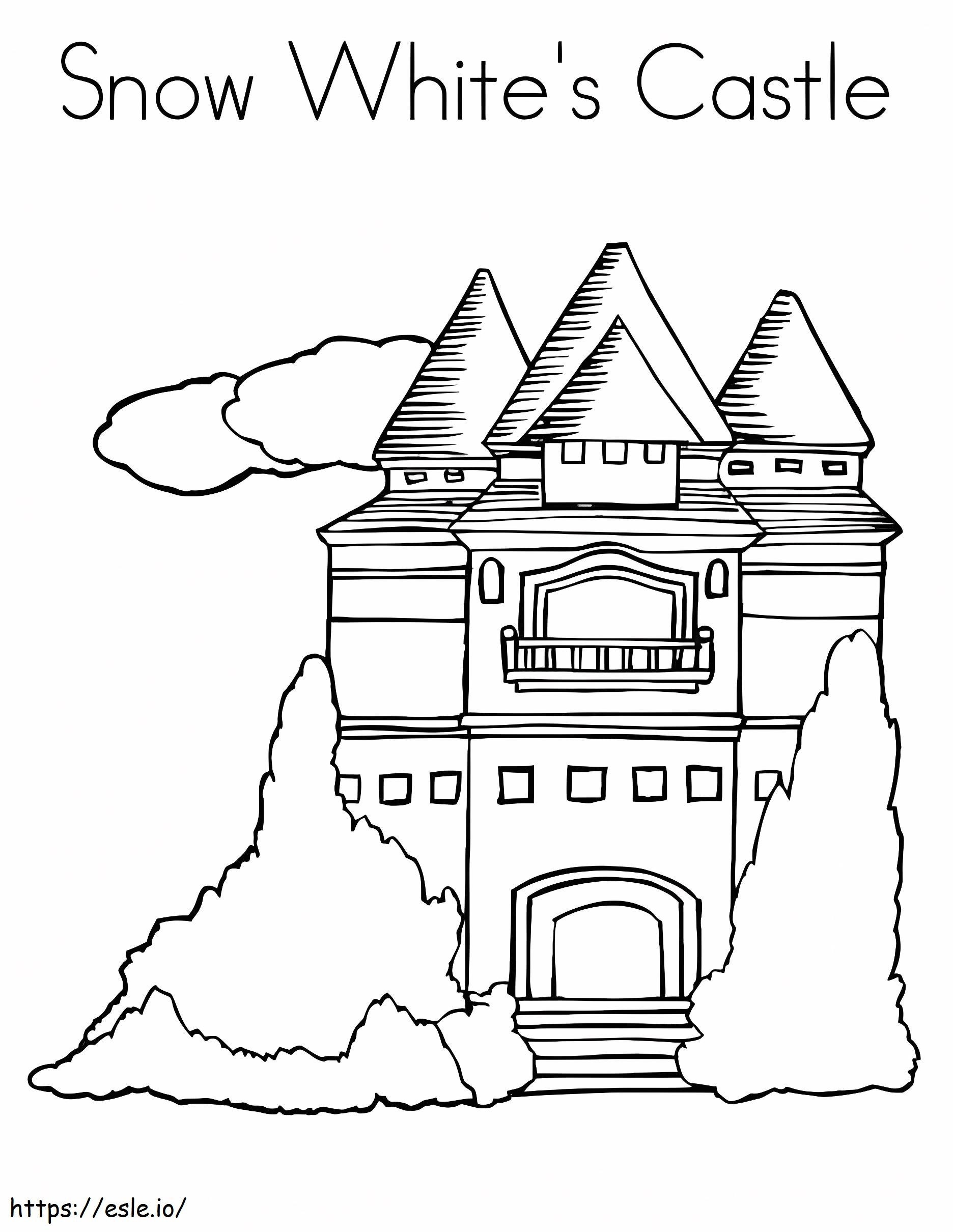 Zamek Królewny Śnieżki kolorowanka