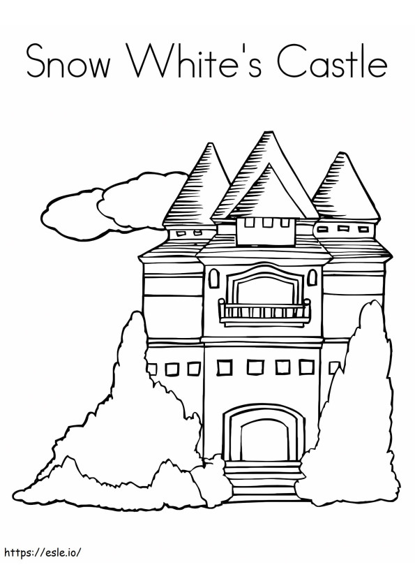 Coloriage Château de Blanche Neige à imprimer dessin