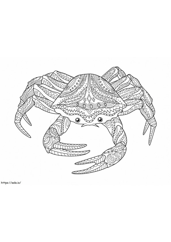 Crabul este pentru adulți de colorat