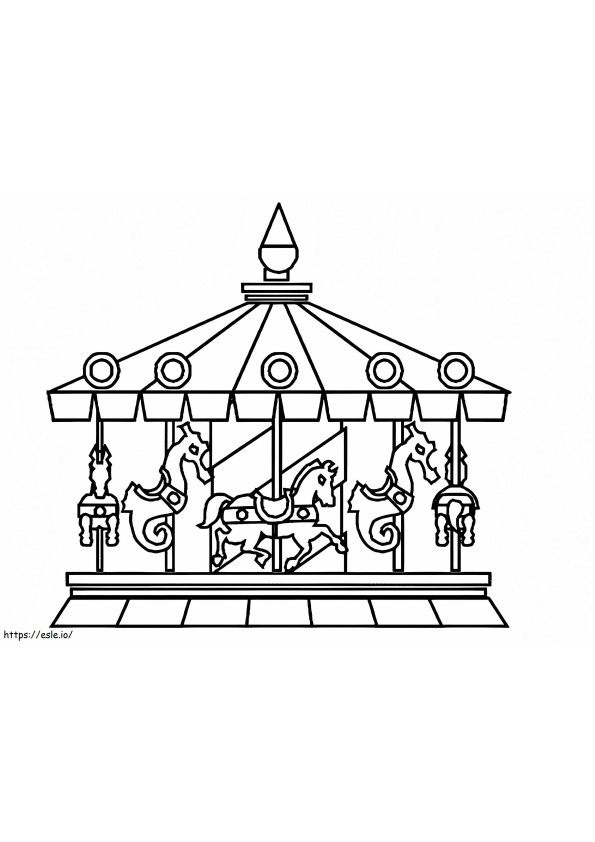 Carousel Horse 4 coloring page