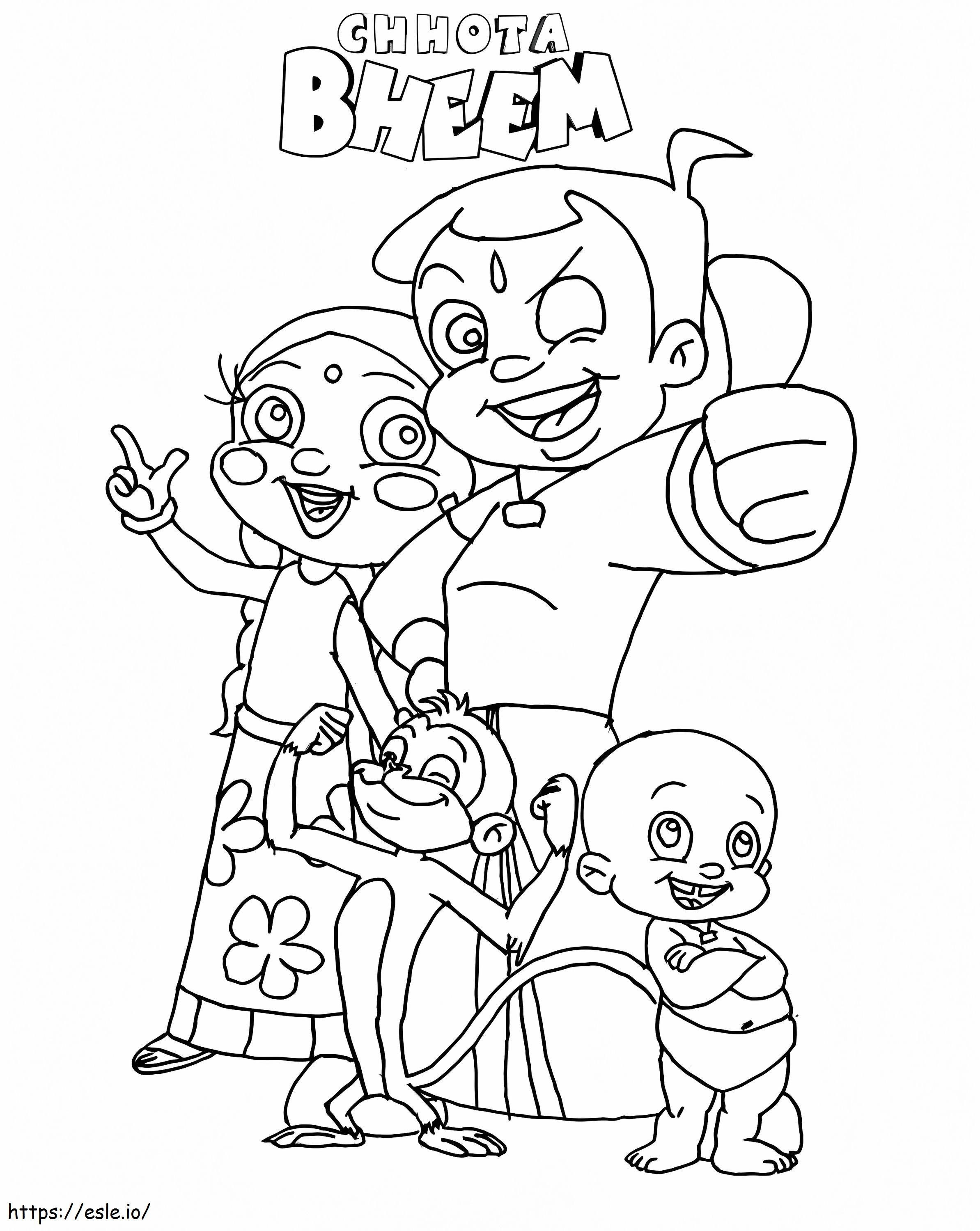 Chhota Bheem And Amigos coloring page