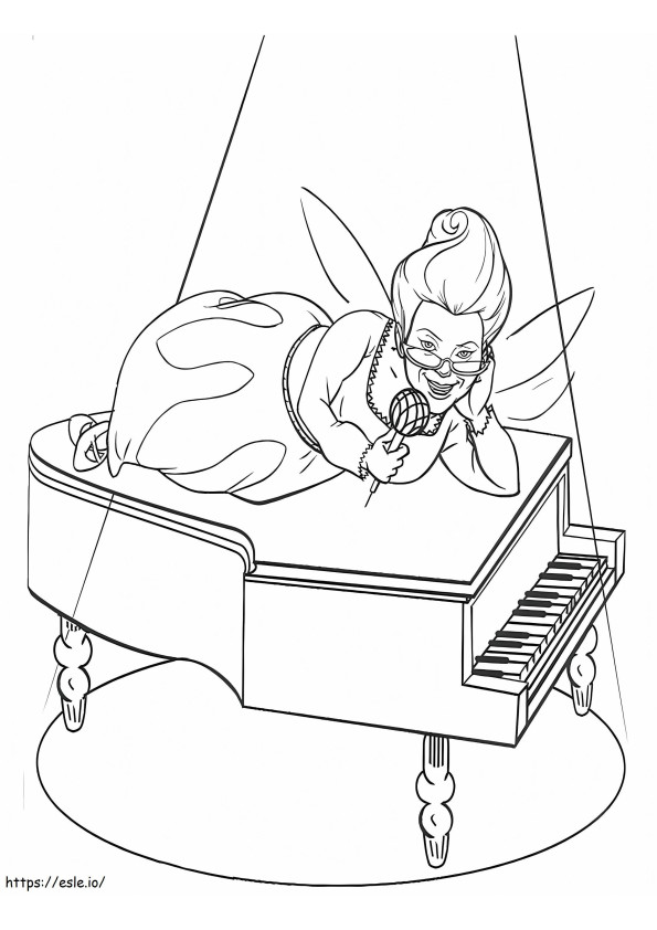 1568989150 Fairy On Piano A4 coloring page