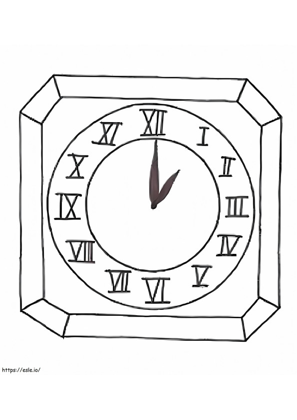 Clock 2 coloring page