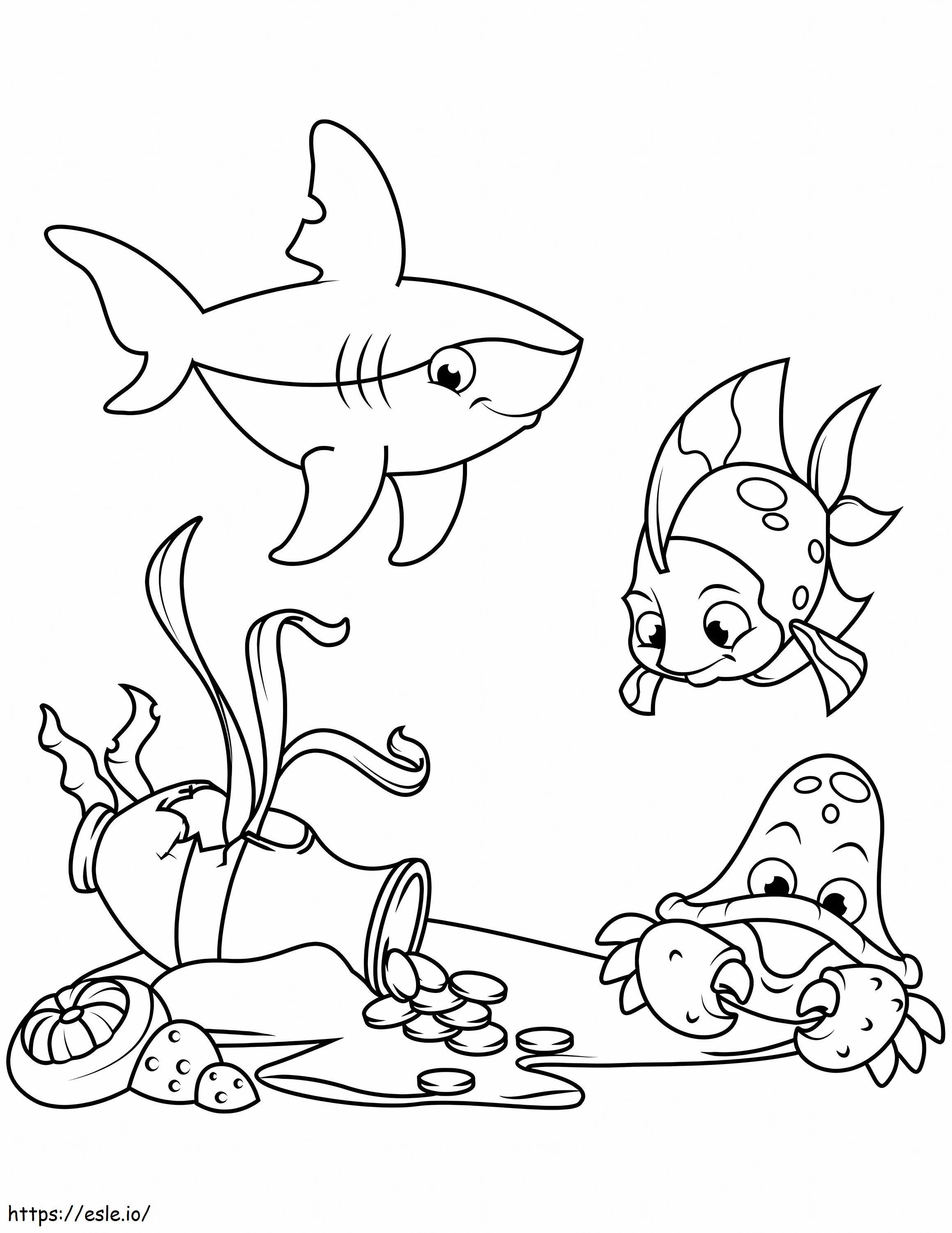 Ocean Scene To Print coloring page
